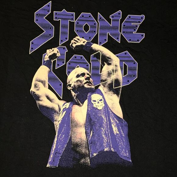 WWE Legends Stone Cold Steve Austin T-Shirt Mens XL Black Graphic Print Pullover - Picture 2 of 7